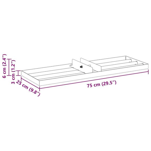 vidaXL Κεφαλή Αντικατάστασης Ισιωτή Κήπου 75 x 25 x 6 εκ