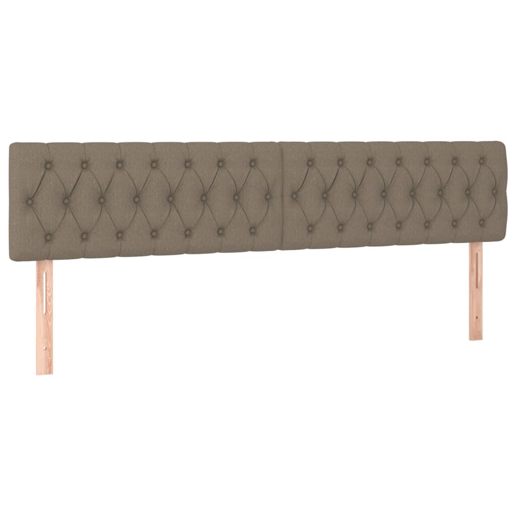 vidaXL Κεφαλάρια Κρεβατιού 2 τεμ. Taupe 100x7x78/88 εκ. Υφασμάτινο