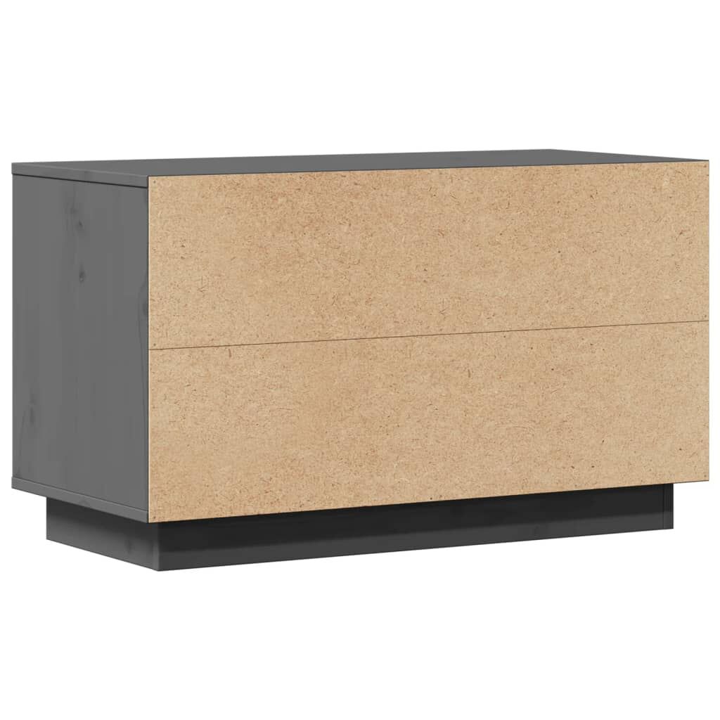 vidaXL Έπιπλο Τηλεόρασης Γκρι 74x35x44 εκ. από Μασίφ Ξύλο Πεύκου