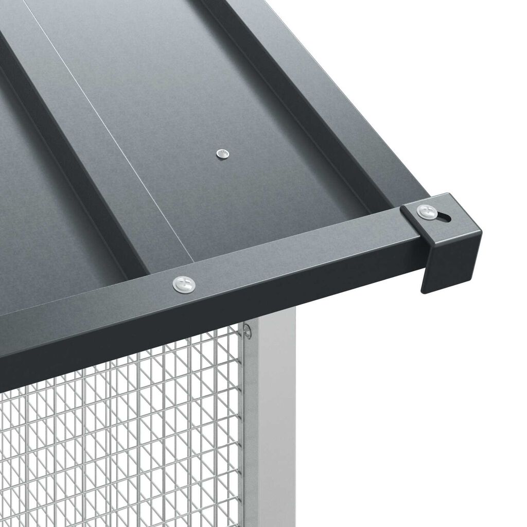 vidaXL Κλουβί Πουλιών Ανθρακί 215 x 208 x 247 εκ Γαλβανισμένος χάλυβας