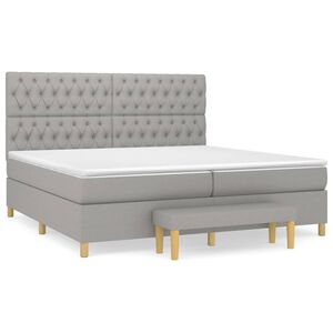 vidaXL &Kappa;&rho;&epsilon;&beta;ά&tau;&iota; Boxspring &mu;&epsilon; &Sigma;&tau;&rho;ώ&mu;&alpha; &Alpha;&nu;&omicron;&iota;&chi;&tau;ό &Gamma;&kappa;&rho;&iota; 200x200 &epsilon;&kappa;. &Upsilon;&phi;&alpha;&sigma;&mu;ά&tau;&iota;&nu;&omicron;