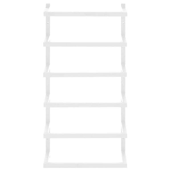 vidaXL Βάση για Πετσέτες Επιτοίχια Λευκή 24 x 12 x 48 εκ. Ατσάλινη