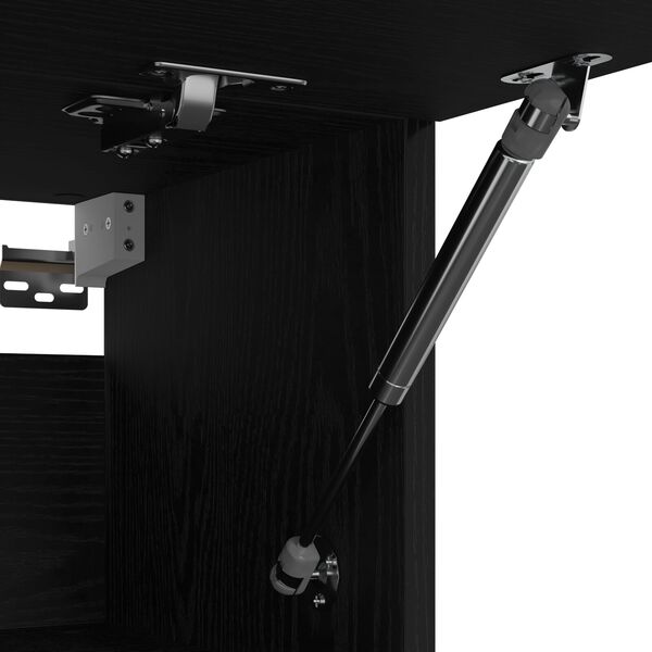 vidaXL Ντουλάπι με πόρτα Μαύρο 70 x 32.5 x 35 cm Επεξεργασμένο ξύλο
