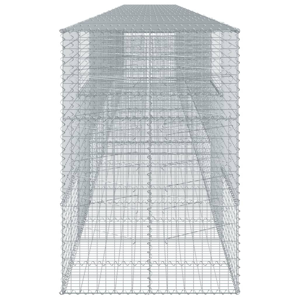 vidaXL Συρματοκιβώτιο με Κάλυμμα 1100x100x150 εκ. Γαλβανισμένο Χάλυβα