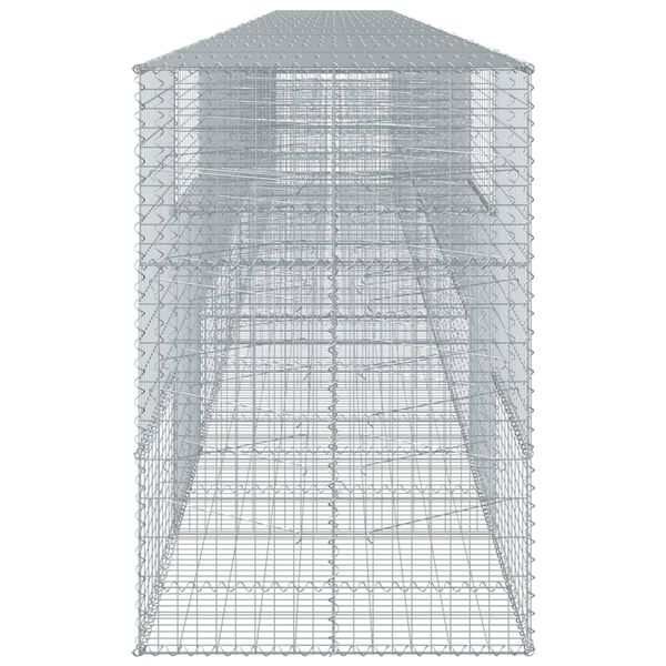 vidaXL Συρματοκιβώτιο με Κάλυμμα 1100x100x150 εκ. Γαλβανισμένο Χάλυβα