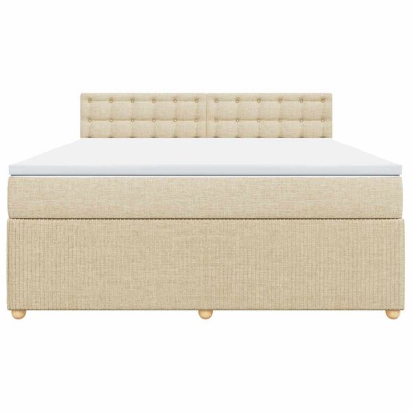 vidaXL &Kappa;&rho;&epsilon;&beta;ά&tau;&iota; Boxspring &mu;&epsilon; &Sigma;&tau;&rho;ώ&mu;&alpha; &Kappa;&rho;&epsilon;&mu; 180x200 &epsilon;&kappa;. &Upsilon;&phi;&alpha;&sigma;&mu;ά&tau;&iota;&nu;&omicron;