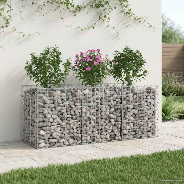 vidaXL &Alpha;&nu;&alpha;&sigma;&eta;&kappa;&omega;&mu;έ&nu;&omicron; &kappa;&rho;&epsilon;&beta;ά&tau;&iota; gabion &Alpha;&sigma;&eta;&mu;ί 150 x 50 x 60 &epsilon;&kappa;