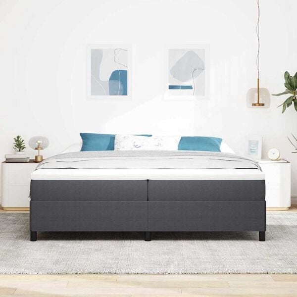 vidaXL Σκελετός Κρεβατιού Σκούρο γκρι 200 x 200 cm Βελούδο