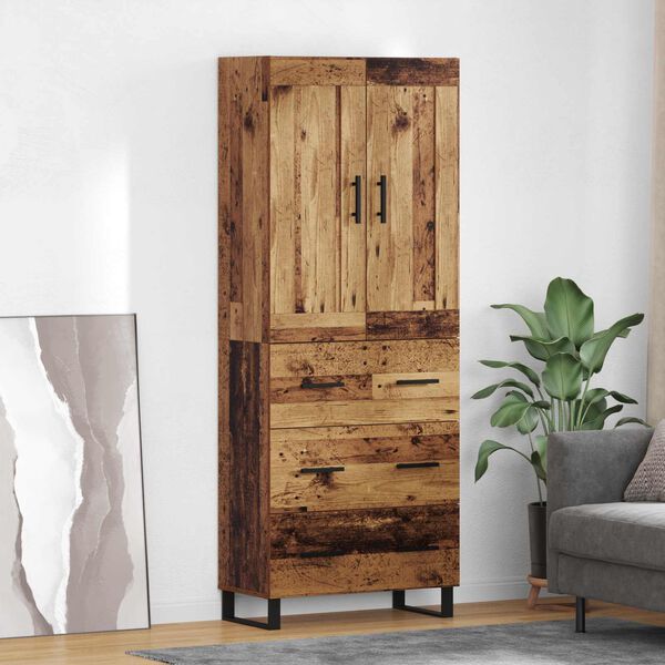 vidaXL Highboard &Pi;&alpha;&lambda;&iota;ό &xi;ύ&lambda;&omicron; 69,5 x 34 x 180 &epsilon;&kappa;. &Epsilon;&pi;&epsilon;&xi;&epsilon;&rho;&gamma;&alpha;&sigma;&mu;έ&nu;&omicron; &xi;ύ&lambda;&omicron;