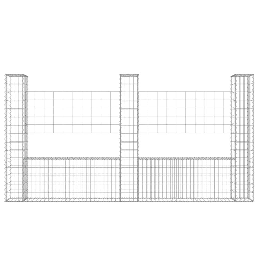 vidaXL Συρματοκιβώτια Στύλοι σε U Σχήμα 3 τεμ. 260x20x150 εκ Σιδερένια