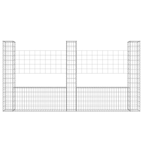 vidaXL Συρματοκιβώτια Στύλοι σε U Σχήμα 3 τεμ. 260x20x150 εκ Σιδερένια