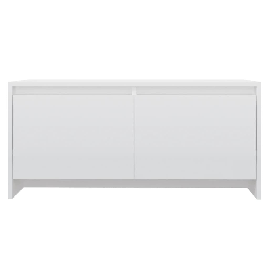 vidaXL Τραπεζάκι Σαλονιού Γυαλ. Λευκό 90x50x41,5 εκ. Επεξεργ. Ξύλο