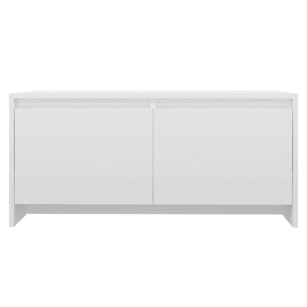 vidaXL Τραπεζάκι Σαλονιού Γυαλ. Λευκό 90x50x41,5 εκ. Επεξεργ. Ξύλο