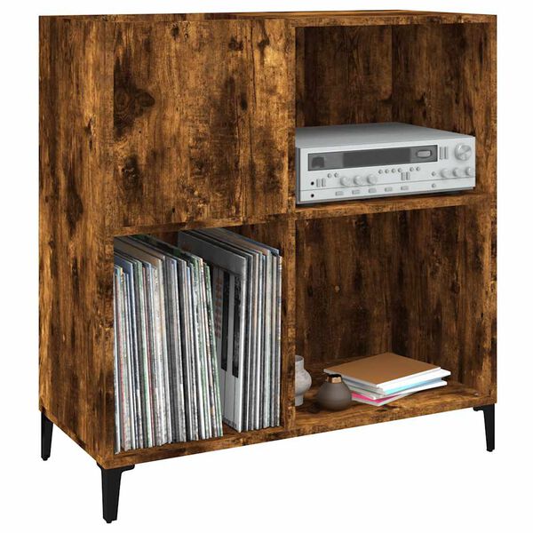 vidaXL Δισκοθήκη Καπνιστή Δρυς 84,5 x 38 x 89 εκ. από Επεξεργ. Ξύλο