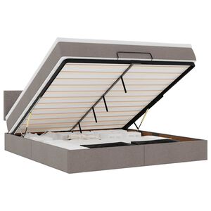 vidaXL &Omicron;&theta;&omega;&mu;&alpha;&nu;&iota;&kappa;ό &kappa;&rho;&epsilon;&beta;ά&tau;&iota; &mu;&epsilon; &sigma;&tau;&rho;ώ&mu;&alpha; Taupe 180x200cm ύ&phi;&alpha;&sigma;&mu;&alpha;