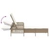 vidaXL Ξαπλώστρα 2-πρόσωπο 2 pcs Μπεζ 35 x 35 x 32 εκ. συνθετικό ρατάν