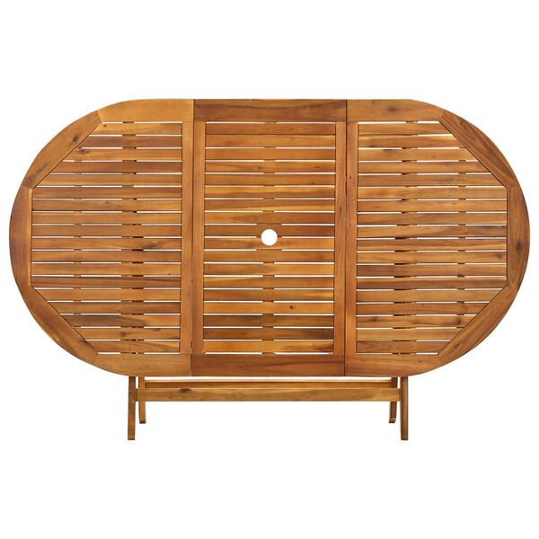 vidaXL Τραπέζι Κήπου Πτυσσόμενο 160 x 85 x 75 εκ. Μασίφ Ξύλο Ακακίας