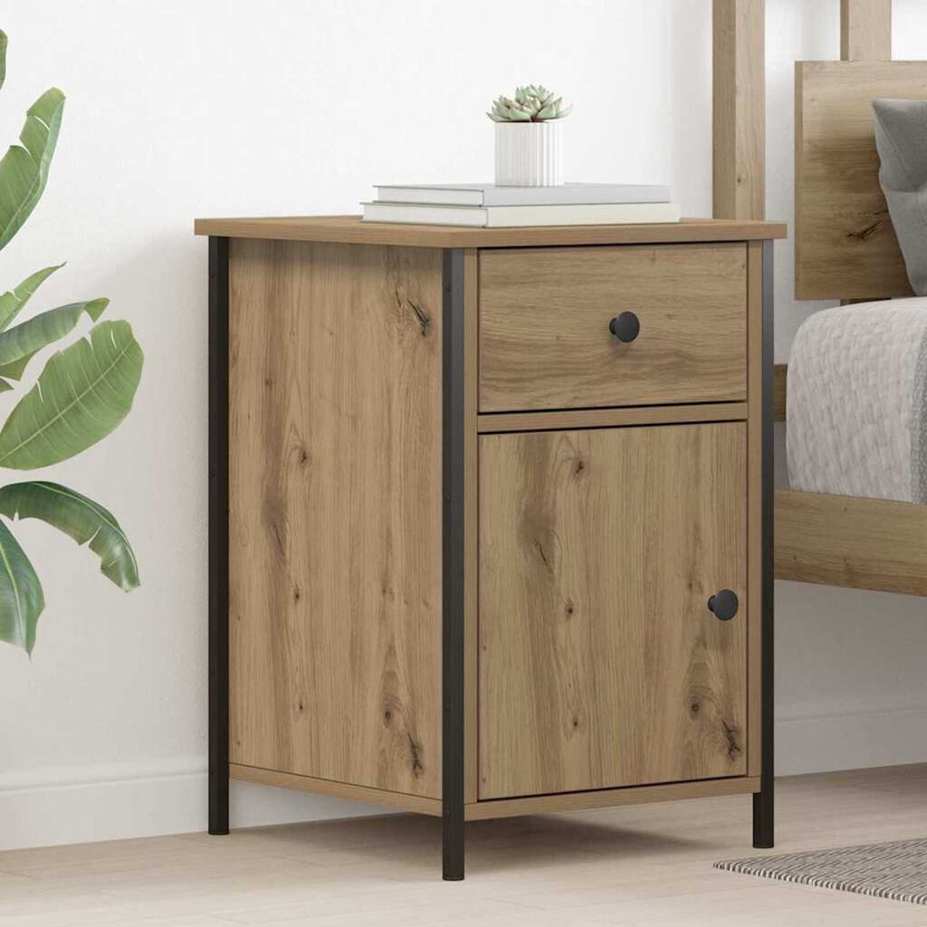 vidaXL Κομοδίνο 2 pcs artisan δρυς 40 x 42 x 60 εκ. Επεξεργασμένο ξύλο