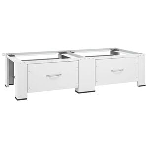 vidaXL Βάση Πλυντηρίου Ρούχων και Στεγνωτηρίου Διπλή με Συρτάρια Λευκή