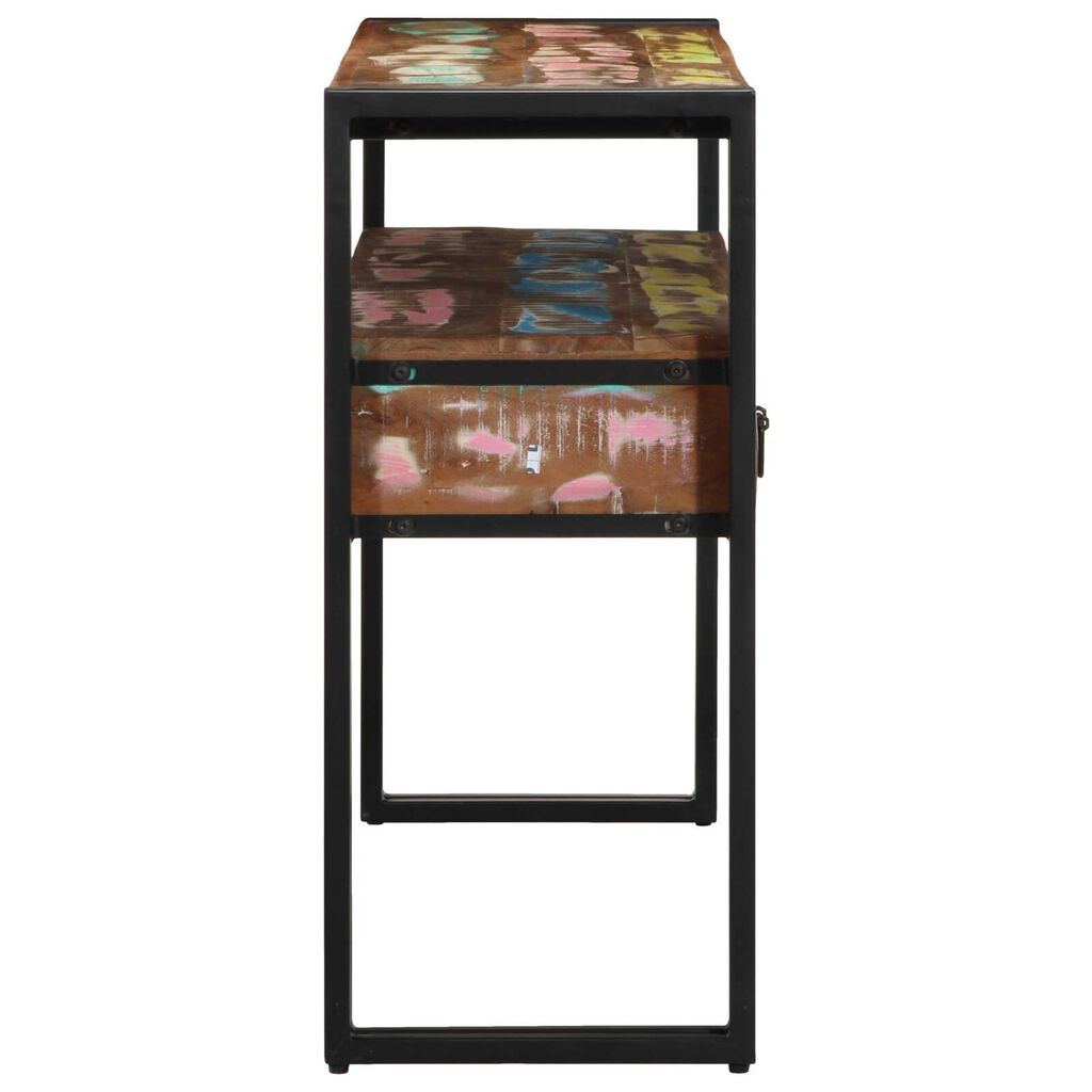 vidaXL Τραπέζια Σαλονιού Πολύχρωμο 120x33x75 εκ Μασίφ Ανακυκλωμένο Ξύλο & Μέταλλο