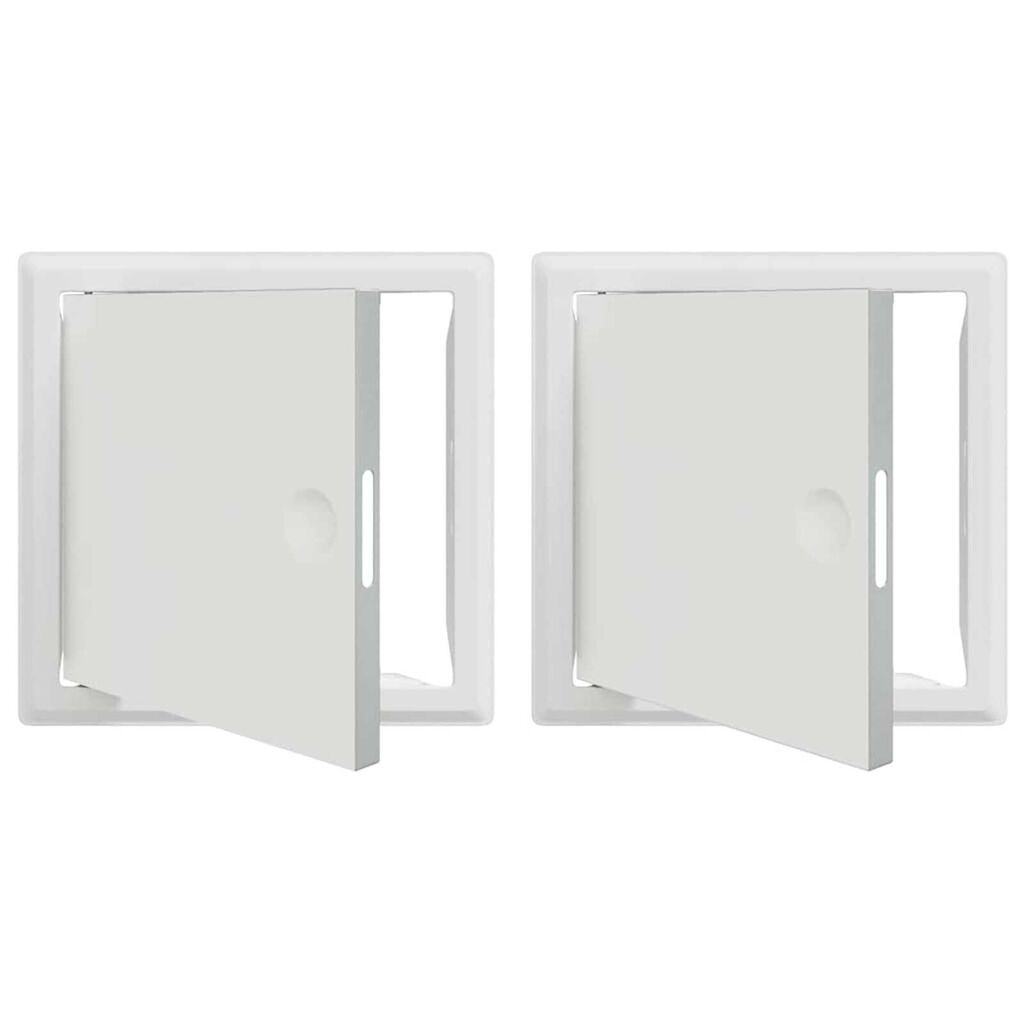 vidaXL Πάνελ Πρόσβασης 2 pcs Λευκό 20 x 20 cm Ατσάλι