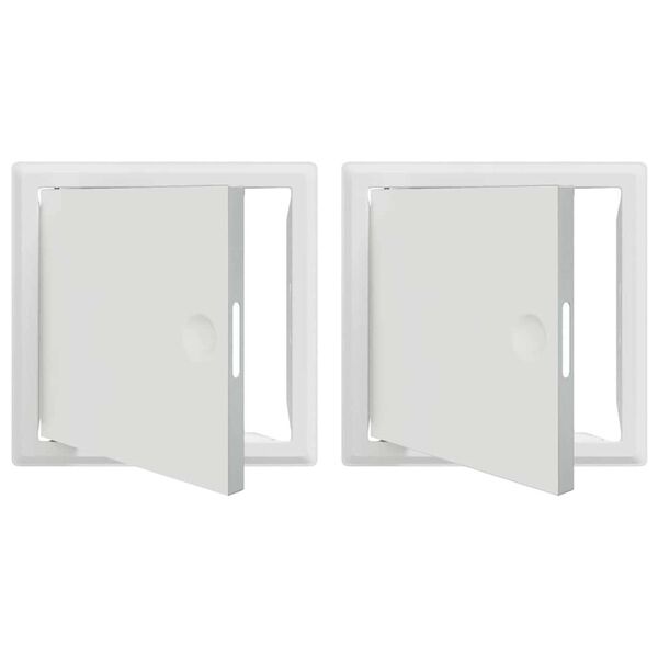 vidaXL Πάνελ Πρόσβασης 2 pcs Λευκό 20 x 20 cm Ατσάλι