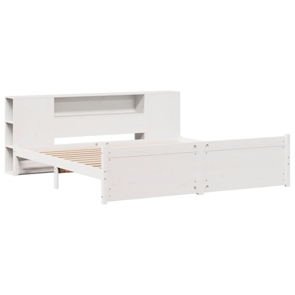 vidaXL Κρεβάτι Βιβλιοθήκη Χωρίς Στρώμα 180x200 εκ Μασίφ Ξύλο Πεύκου