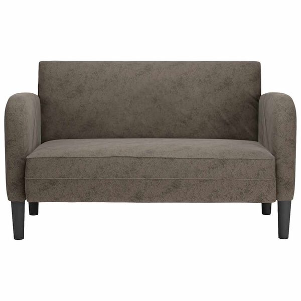 vidaXL Καναπές Loveseat Σκούρο Γκρι 110 εκ. Συνθετικό δέρμα