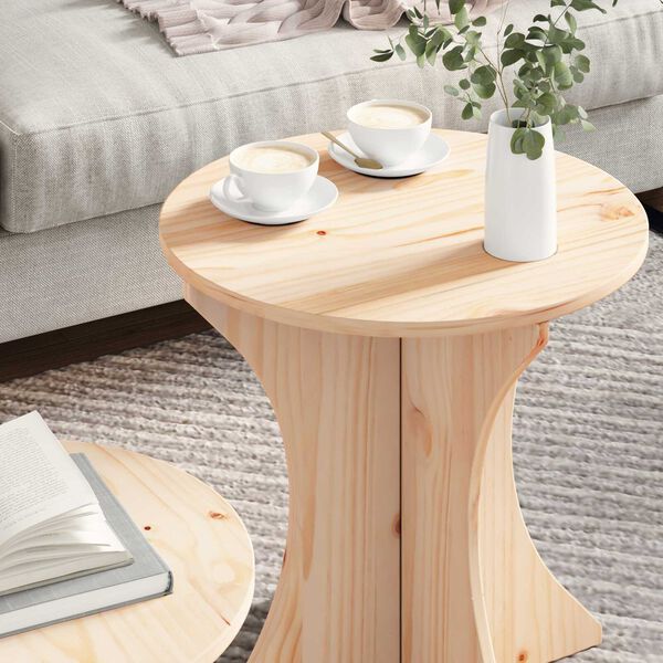 vidaXL Τραπεζάκι σαλονιού 2 pcs Φυσικό 46 x 46 x 47 εκ