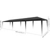 vidaXL Τέντα Εκδηλώσεων Ανθρακί 3 x 9 μ. από Πολυαιθυλένιο