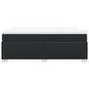vidaXL Κρεβάτι Boxspring με Στρώμα Μαύρο 140x190εκ.από Συνθετικό Δέρμα