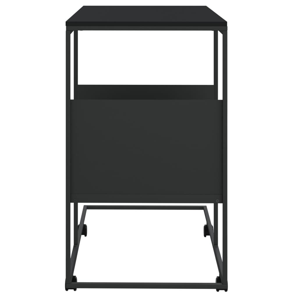 vidaXL Βοηθητικό Τραπέζι με Ρόδες Μαύρο 55 x 36 x 63,5 εκ. Επεξ. Ξύλο