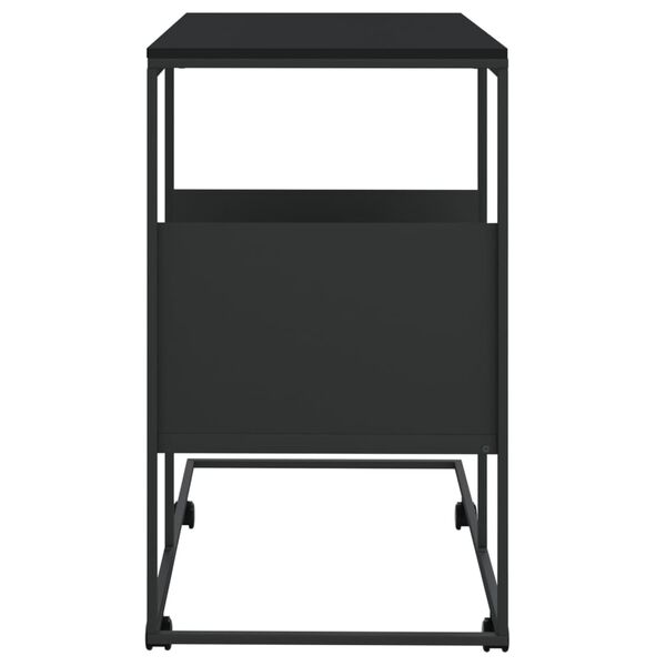 vidaXL Βοηθητικό Τραπέζι με Ρόδες Μαύρο 55 x 36 x 63,5 εκ. Επεξ. Ξύλο