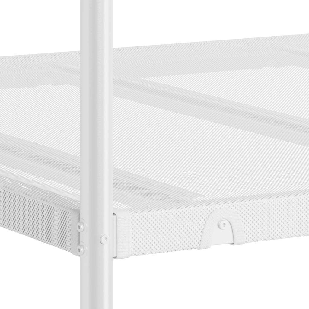 vidaXL Κουκέτα χωρίς στρώμα Λευκό 75x190 cm Ατσάλι