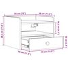 vidaXL Κομοδίνο με συρτάρι Λευκό 38 x 36 x 29.5 εκ Μασίφ ξύλο πεύκου