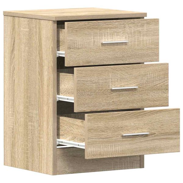 vidaXL Κομοδίνα 2 τεμ. Χρώμα Sonoma Δρυς 38x35x56 εκ. από Επεξ. Ξύλο