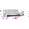 vidaXL Παγκάκι Κούνια Γκρι 109 x 62 x 40 εκ. από Συνθετικό Ρατάν