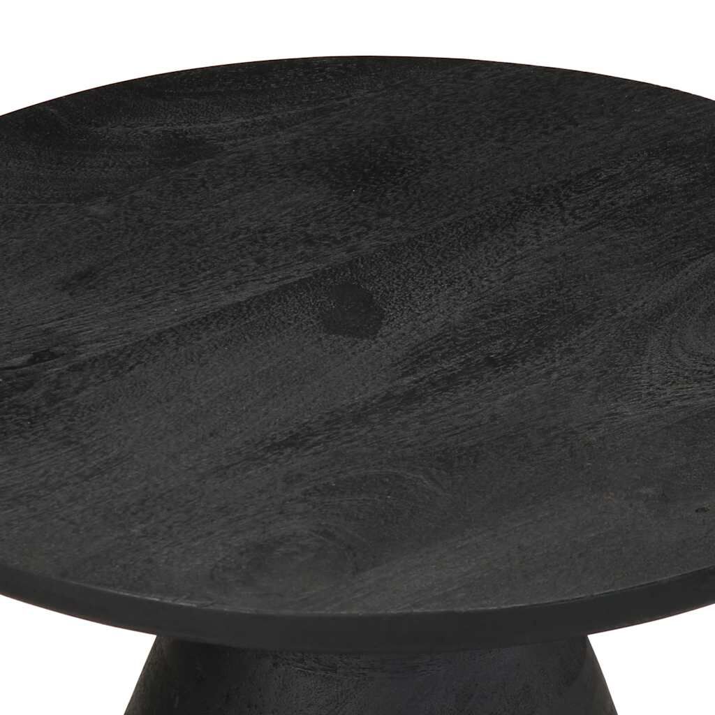 vidaXL Τραπεζάκι Μαύρο Ø50x40 cm από μασίφ ξύλο Mango