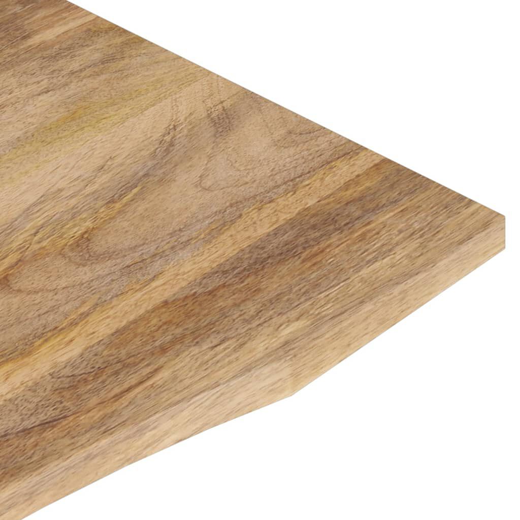 vidaXL Επιφάνεια Γραφείου Καμπύλη 100x80x2,5 εκ Μασίφ Ακατ. Μάνγκο