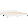 vidaXL Πλαίσιο Κρεβατιού με Κεφαλάρι Λευκό 200x200 εκ. Συνθετικό Δέρμα