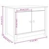 vidaXL Τραπεζάκι Σαλονιού Γκρι 71x49x55 εκ. από Μασίφ Ξύλο Πεύκου