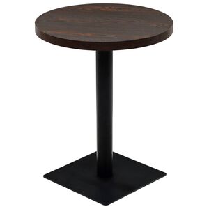 vidaXL &Tau;&rho;&alpha;&pi;έ&zeta;&iota; Bistro &Sigma;&tau;&rho;&omicron;&gamma;&gamma;&upsilon;&lambda;ό &Sigma;&kappa;&omicron;ύ&rho;&omicron; &Sigma;&tau;&alpha;&chi;&tau;ί 60 x 75 &epsilon;&kappa;. MDF / &Alpha;&tau;&sigma;ά&lambda;&iota;