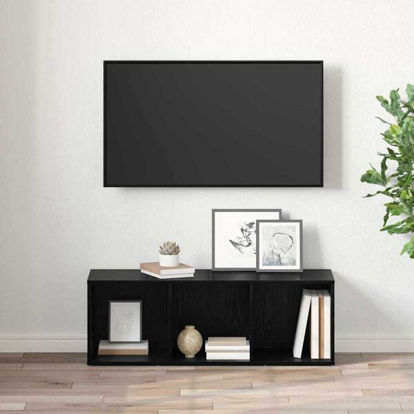 vidaXL Ντουλάπι TV Μαύρη δρυς Επεξεργασμένο ξύλο