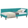 vidaXL Κρεβάτι Γωνίας με κεφαλάρι Τιρκουάζ 90 x 190 cm Βελούδο