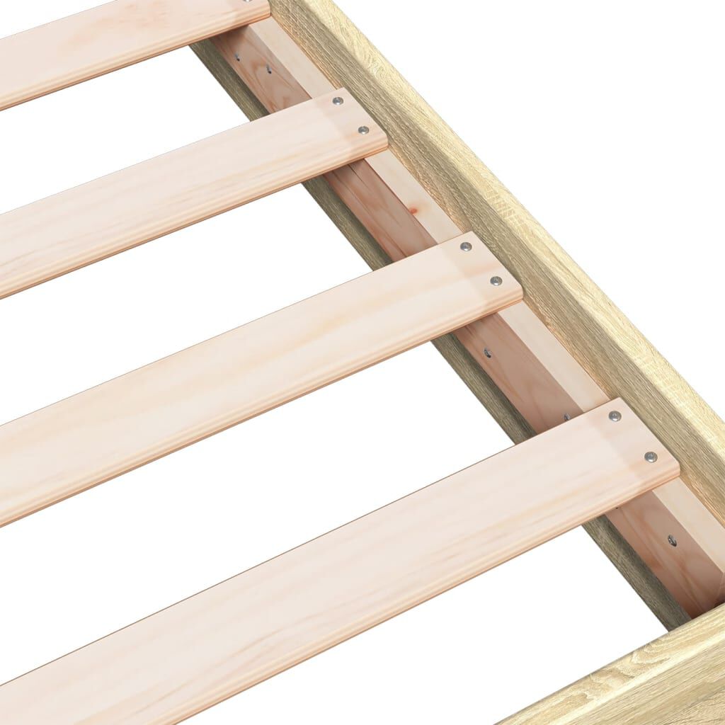 vidaXL Πλαίσιο Κρεβ. Χωρ. Στρώμα Sonoma Δρυς 90x200 εκ. Επεξ. Ξύλο