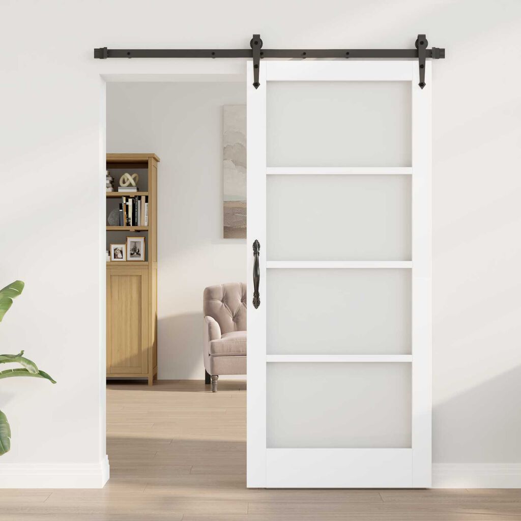 vidaXL Συρόμενη Πόρτα με Σετ Υλικών 'ORKDAL' Λευκή 86x198.5 εκ.
