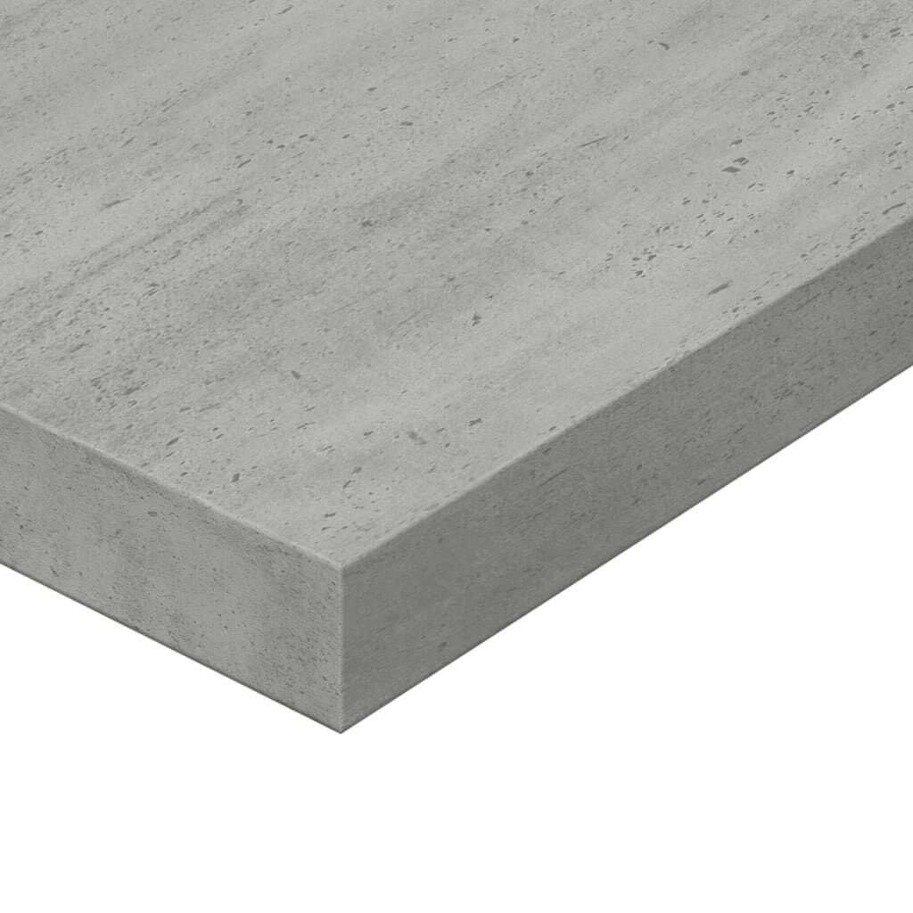 vidaXL Ράφια Βιβλιοθήκης 8 τεμ. Γκρι Σκυροδ. 80x10x1,5 εκ. Μοριοσανίδα