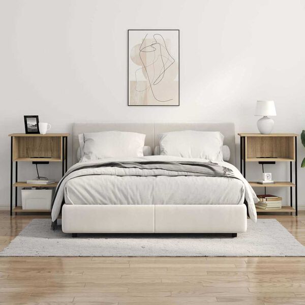 vidaXL Κομοδίνο Sonoma Δρυς 55 x 31 x 76 εκ Επεξεργασμένο ξύλο