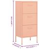 vidaXL Ντουλάπι Αποθήκευσης Ροζ 42,5 x 35 x 101,5 εκ. από Ατσάλι