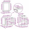 vidaXL Σετ Επίπλων Μπάνιου με συρτάρι VIGO 3 pcs Καφέ 37 x 34 x 80 εκ
